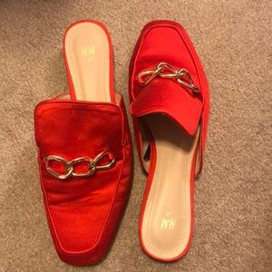 Red loafers